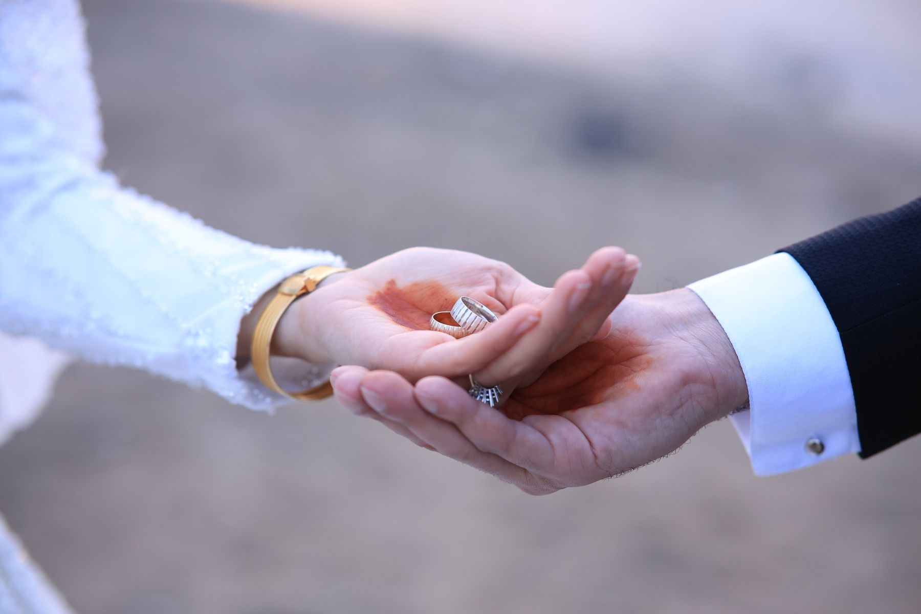 Wedding rings close up